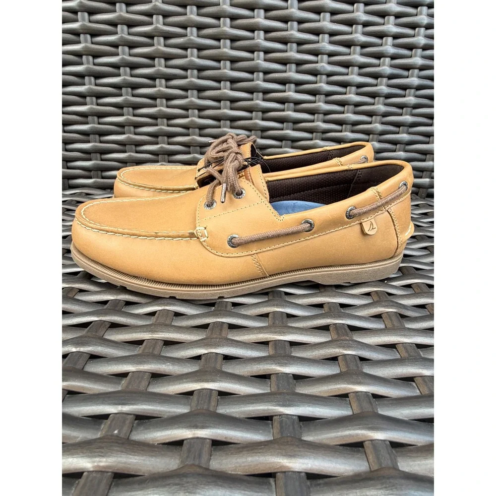 Sperry Top-Sider New Casco MM 236 Tan Leather Boat Shoes Mens size 10 Loafers